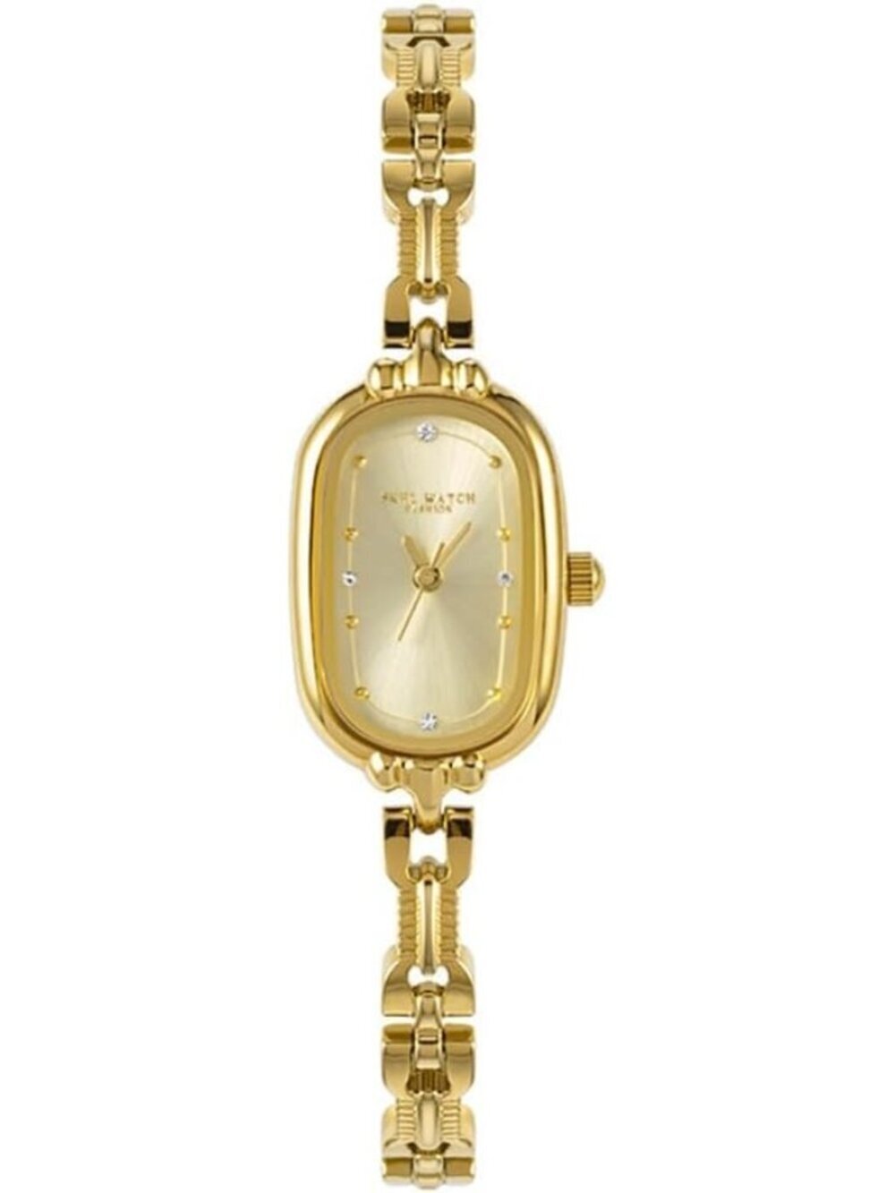Women's gold Watch Small Oval Analog Quartz Luxury Waterproof Petite Bracelet
